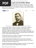 A Definição de Ação Social de Max Weber