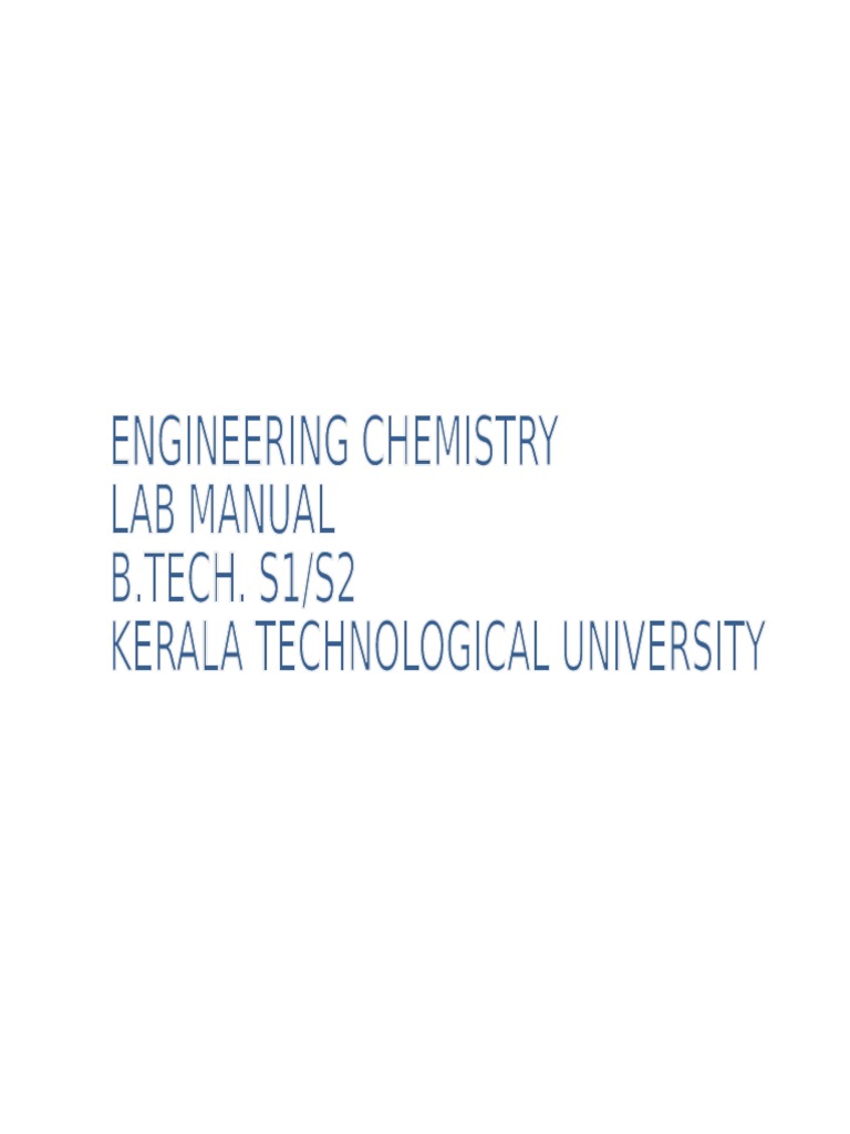 Ktu Chemistry Lab MANUAL PDF Absorbance Ph