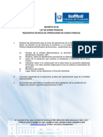 Requisitos para Solicitud de Inicio de Operaciones de Zonas Francas - Mineco