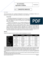 Ejercicios de Economía 1º Bachillerato