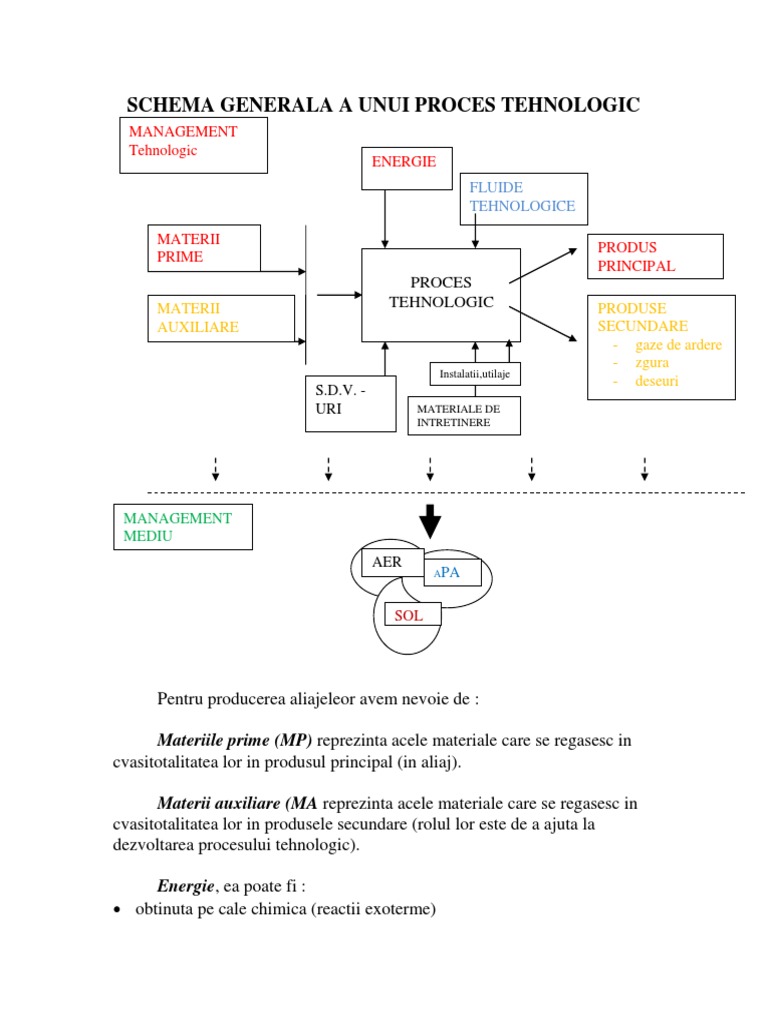 01 Schema Generala A Unui Proces Tehnologic