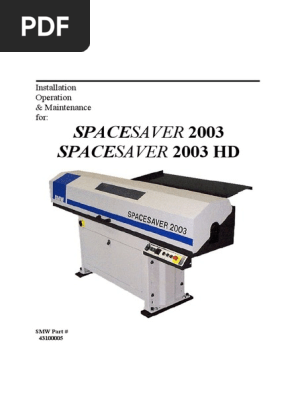 Smw Spacer Barfeed 2003manual Pdf Valve Screw