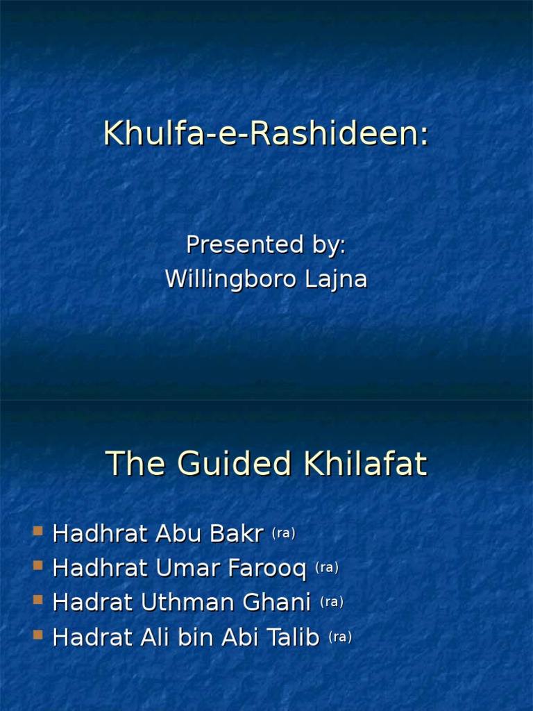 Mid North East Region-Khulafa-e-Rashideen - WBLajna - 080208 | PDF ...