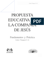 Propuesta Educativa de La Compania de Jesus Carlos Vasquez S J