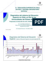 Diagnóstico del sistema de Educación Superior en Chile y el Rol de las Universidades del Estado de Chile