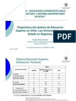 Diagnóstico del sistema de Educación Superior en Chile Las Universidades del Estado en Regiones