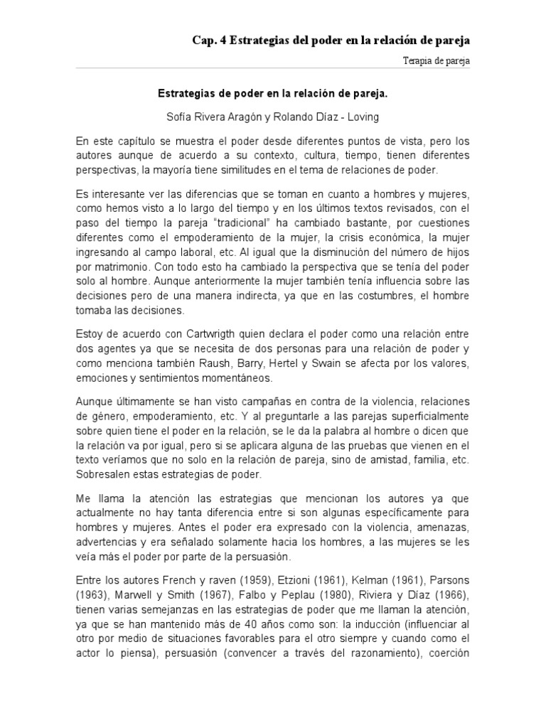 Estrategias de poder en parejas modernas | PDF | Empoderamiento ...