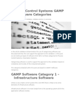 Process Control Systems GAMP 5 Software Categories
