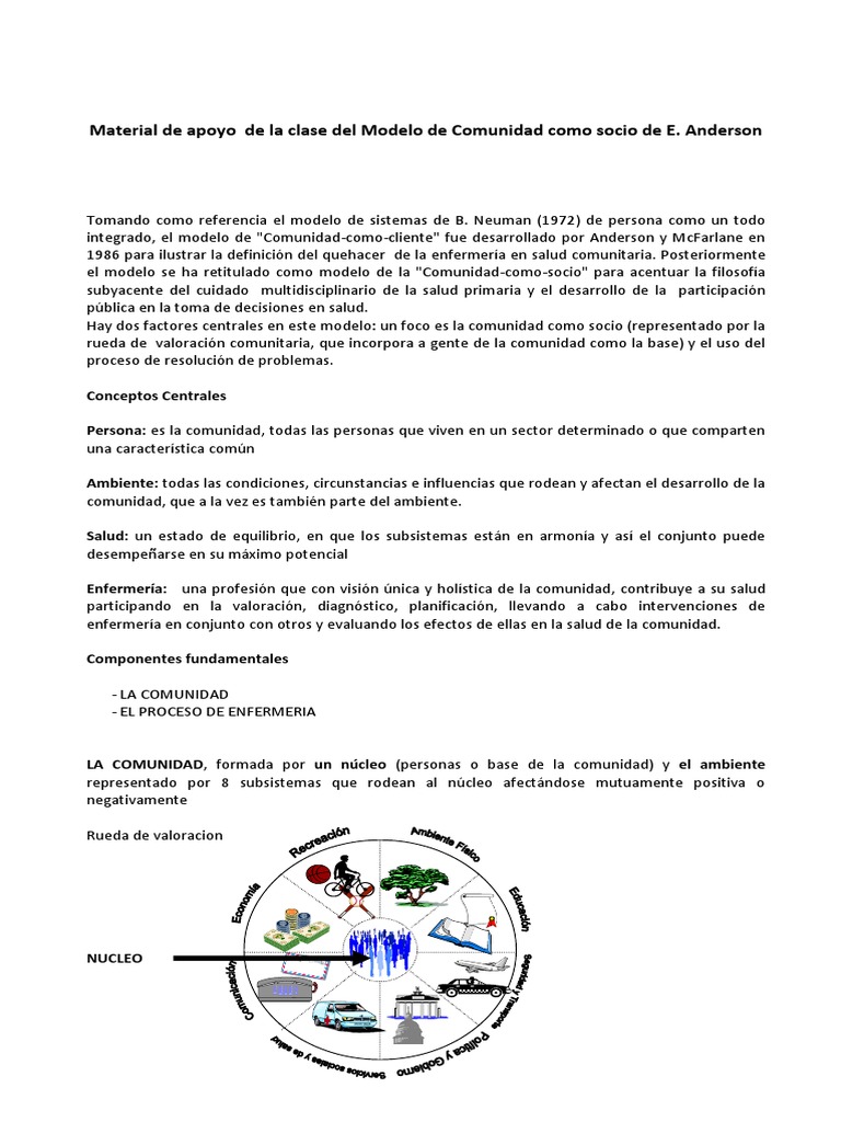 Apunte Modelo Anderson | PDF | Enfermería | Planificación