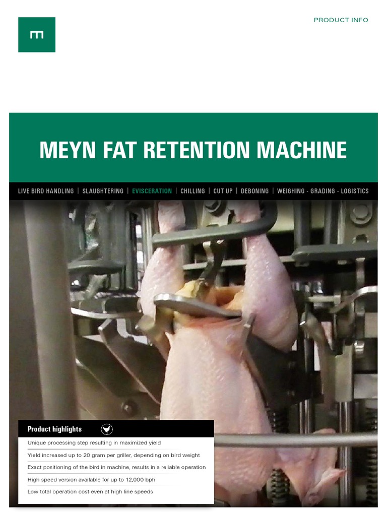 Meyn Fat Retention Machine Overview | PDF | Nature