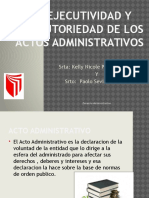 La Ejecutividad y Ejecutoriedad de Los Actos Administrativos 