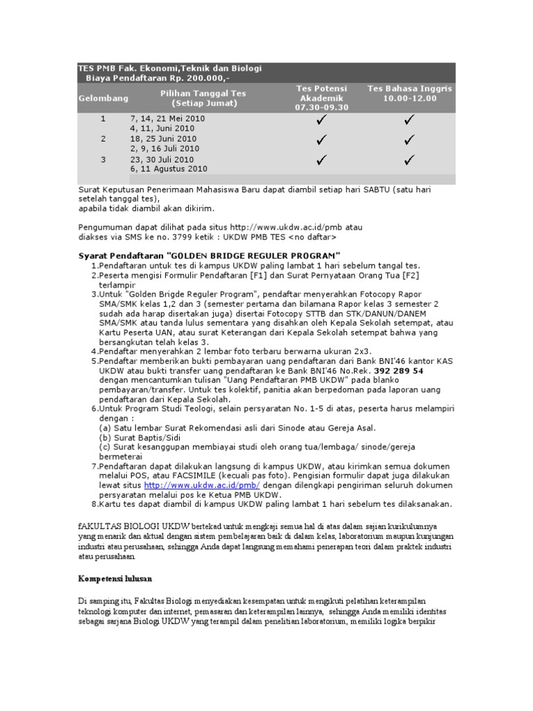 Contoh Soal Tes Masuk Teologi Ukdw Ilmusosial Id