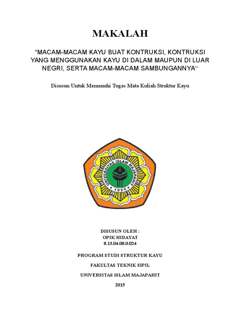 Makalah Struktur Kayu 2022 Copy Makalah Struktur Kayu 2022 Copy