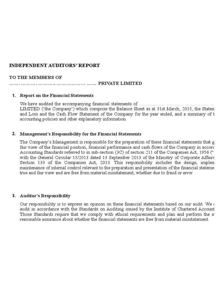 CARO Audit Report Format 2023-24 | PDF | Financial Audit | Audit