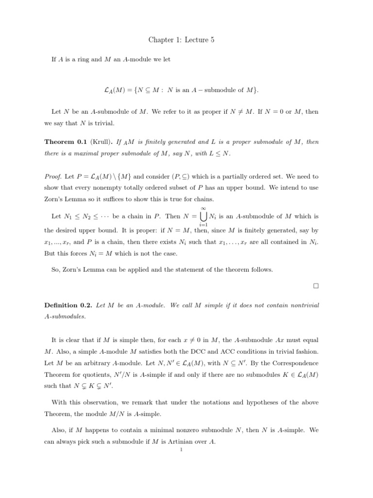 Jordan Holder Theorem Referencia PDF Module (Mathematics) Algebra