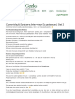 CommVault Systems Interview Experience - Set 2 - GeeksforGeeks