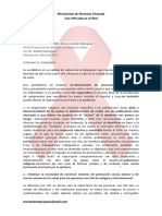 Carta A Embajador Gonzalo Meza - Cuadra en La Mision Permanente de Peru en Naciones Unidas