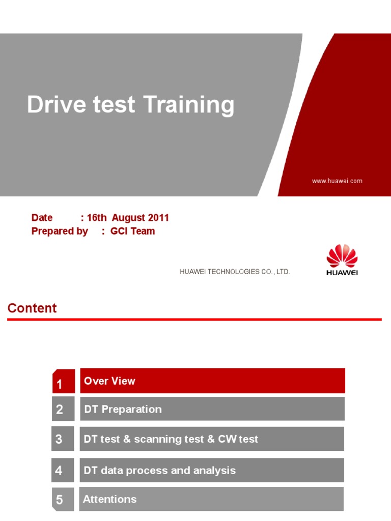 Huawei Drive Test Methodology Guide | PDF | General Packet Radio ...