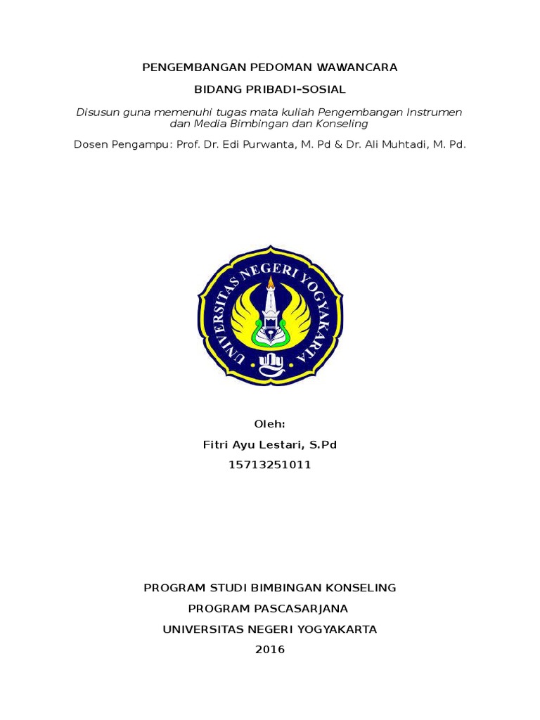 Pedoman Wawancara Bidang Prisos