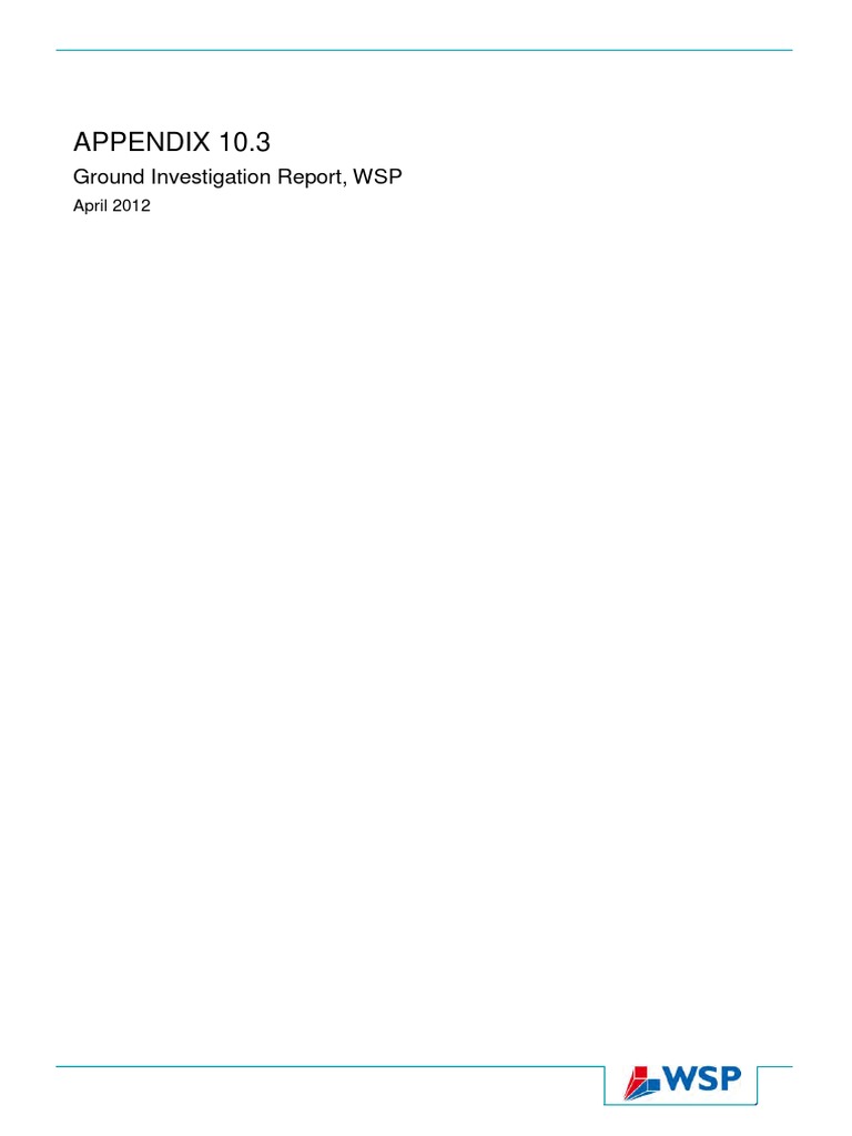 Appendix 10.3 Ground Investigation Report Geotechnical Engineering Strength Of Materials