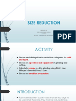 SIZE REDUCTION TECHNIQUES AND CALCULATIONS