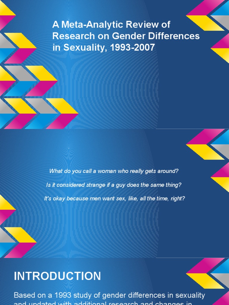 Gender Differences in Sexuality | PDF | Human Sexual Activity | Sex ...