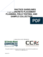 Best Practice Guidelines For Concrete Placement Planning, Field Testing, and Sample Collection