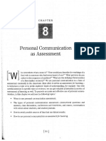 Chapter 8 - Personal Communication As Assessment