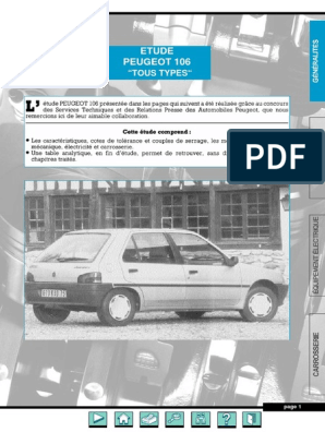 Revue Technique Peugeot 106 | PDF
