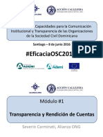 Presentación Taller "Desarrollo de Capacidades para La Comunicación Institucional y Transparencia de Las Organizaciones de La Sociedad Civil Dominicana"