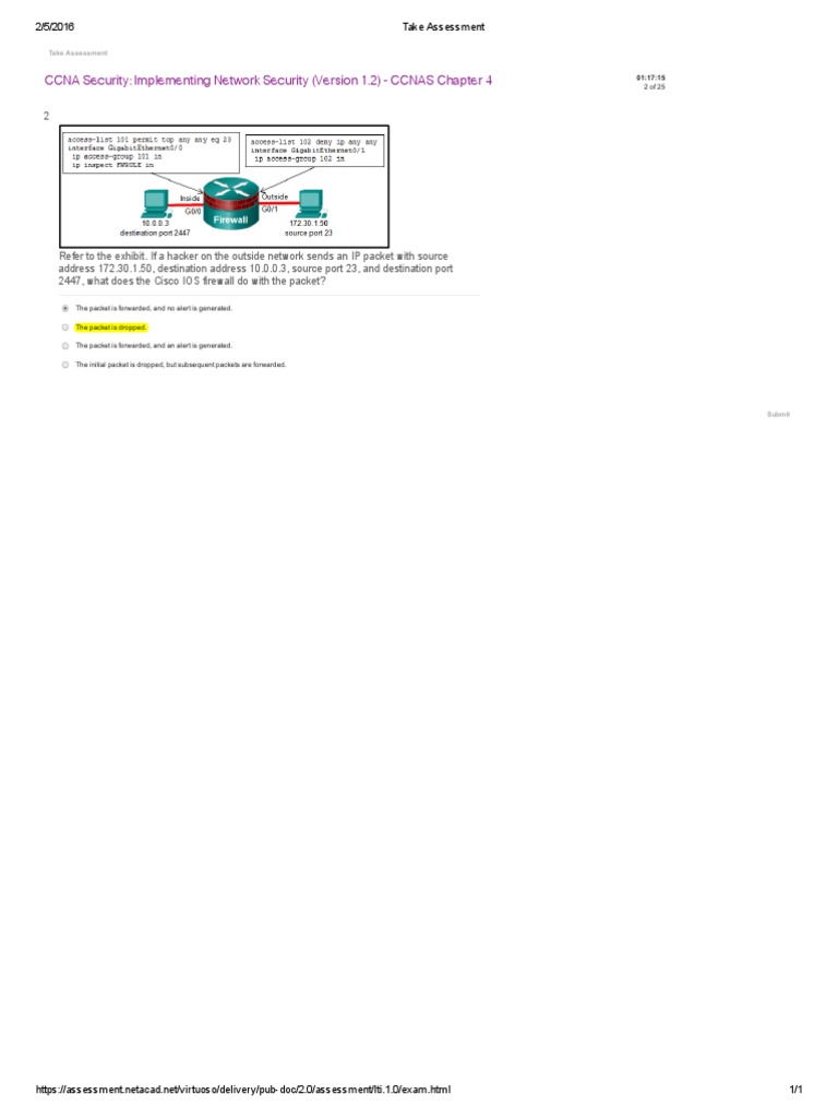 CCNA Security Assessment Overview | PDF | Teaching Methods & Materials ...