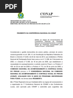 Regimento Da Conferência Nacional Da CONAP