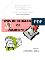 Tipos de Redacción