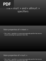 The Inurl Allinurl Specifiers