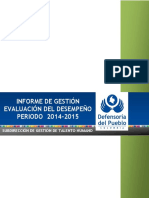 Informe Evaluación Del Desempeño 2015 Ajustado