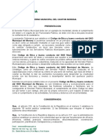 o. Ordenanza Del Código de Ética Del Gobierno Municipal Del Cantón Morona