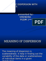 Meaning of Dispersion With Objectives