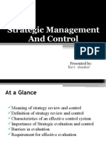 Strategic Management and Control