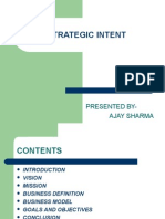 Strategic Intent: Presented By-Ajay Sharma