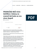 PROROČKE REČI OCA GAVRILA - Srbima Će Svanuti Tek Kada Se Ova Stvar Dogodi - Page 3 of 4 - Opanak