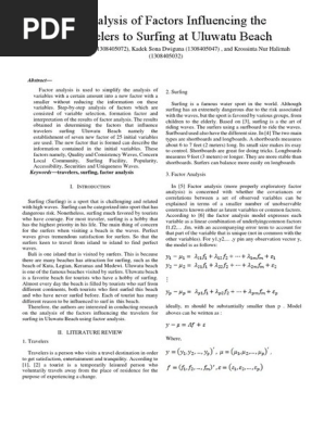 Analysis Factor Surfing Factor Analysis Statistical Theory
