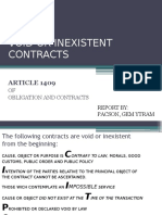 Void or Inexistent Contracts