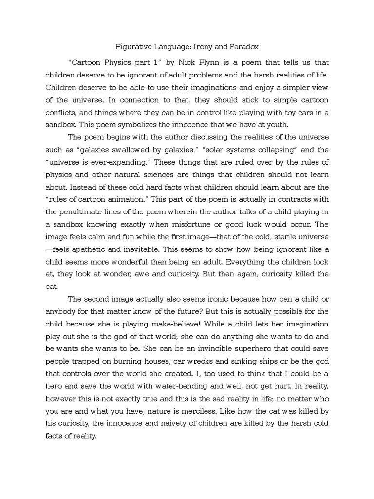 (Lap) Cartoon Physics Part 1 | PDF | Reality | Irony