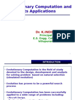 Evolutionary Computation and Its Applications: Dr. K.Indira