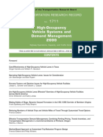 High-Occupancy Vehicle Systems and Demand Management 2000: Transportation Research Record