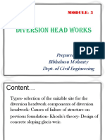 Diversion Head Works: Prepared by Bibhabasu Mohanty Dept. of Civil Engineering