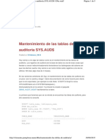 Manteniendo Las Tablas de Auditoria SYS - AUD$