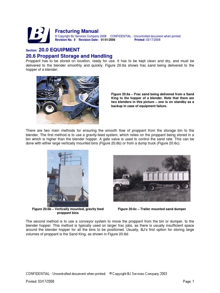 20-6 Proppant Storage and Handling | PDF | Hydraulic Fracturing | Gas ...