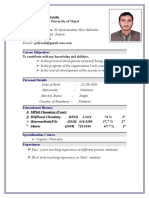 BS Chemistry, University of Gujrat: Syed Mushahid Hussain