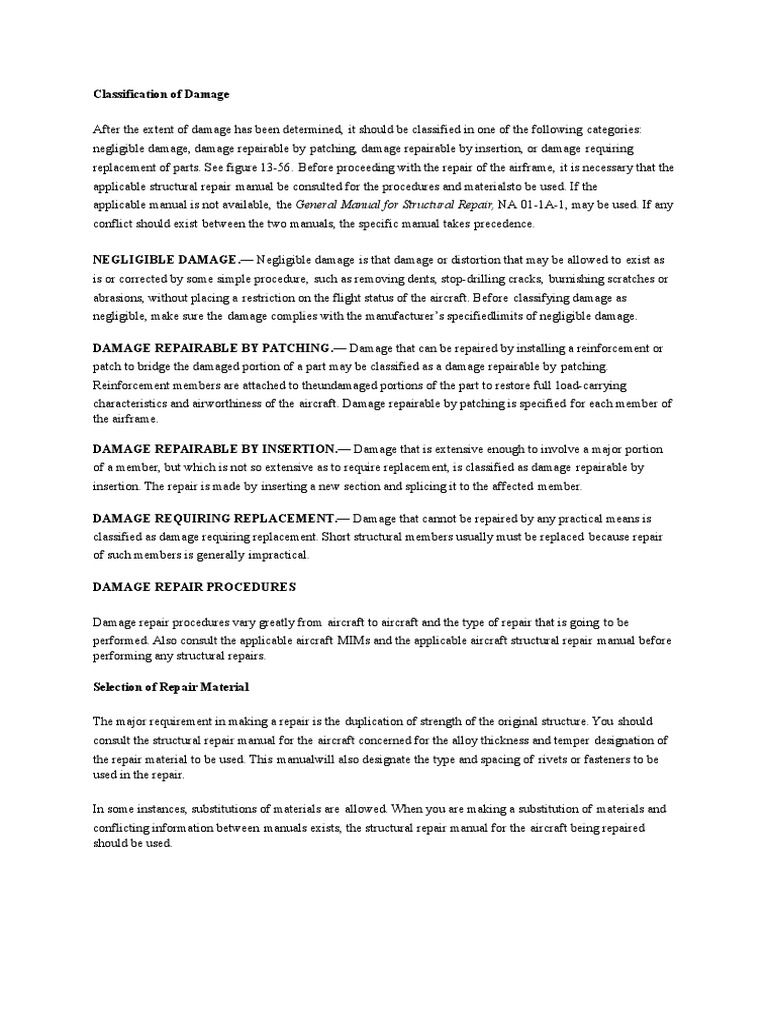 Aircraft Damage Classification Guide | PDF | Database Index | Rivet